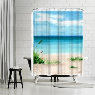 Beach Scene No 2 Watercolor by Michelle Mospens - Shower Curtain - Americanflat