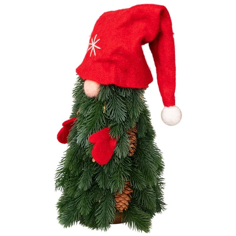 Frosted Gnome Tree Artificial Christmas Decoration - 14"