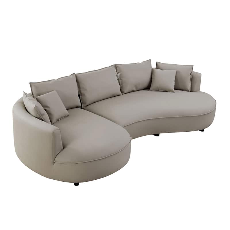 L-Shaped Leather Sectional Sofa with Chaise – Large Luxe Couch for Living Room