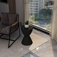 preview thumbnail 17 of 48, Loft 14" Modern MGO Side Table, Round Hourglass End Table, Indoor/Outdoor Accent Table for Patio