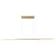 preview thumbnail 17 of 21, 59" Modern Black/Gold Linear Integrated LED Pendant Kitchen Island Light Bar