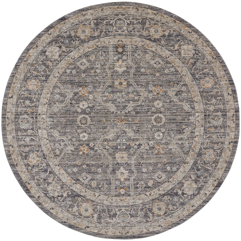 Nourison Nyle Indoor only Grey Persian Area Rug