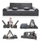 preview thumbnail 2 of 11, DoCred Kids Play Couch Sofa Set, Modular Toddler Sofa, Grey L
