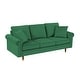 preview thumbnail 35 of 36, Velvet Sofa Set , 2 Seater and 3 Seater Sofa with Wood Legs