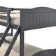 preview thumbnail 19 of 32, Twin over Full Bunk Bed with Camelback Headboard & Guardrails, White