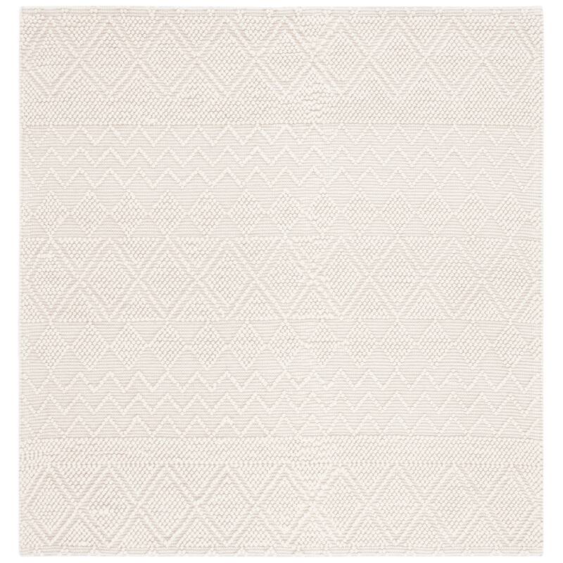 SAFAVIEH Handmade Natura Janica Wool Rug - 3' Square - Ivory
