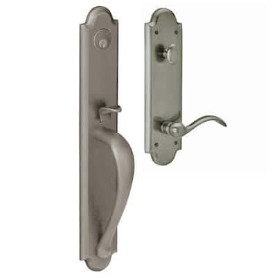 Baldwin Left Handed Boulder Full Dummy Handleset with Beavertail Lever