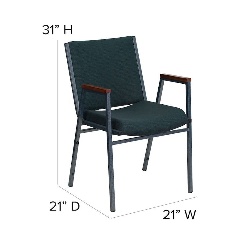 Heavy Duty Stackable Arm Chair (Set of 4) - 21"D x 21"W x 31"H