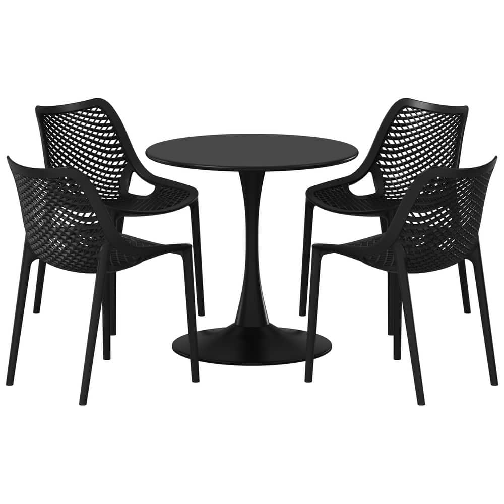 Frond and Form 4-Person Outdoor Round Dining Set