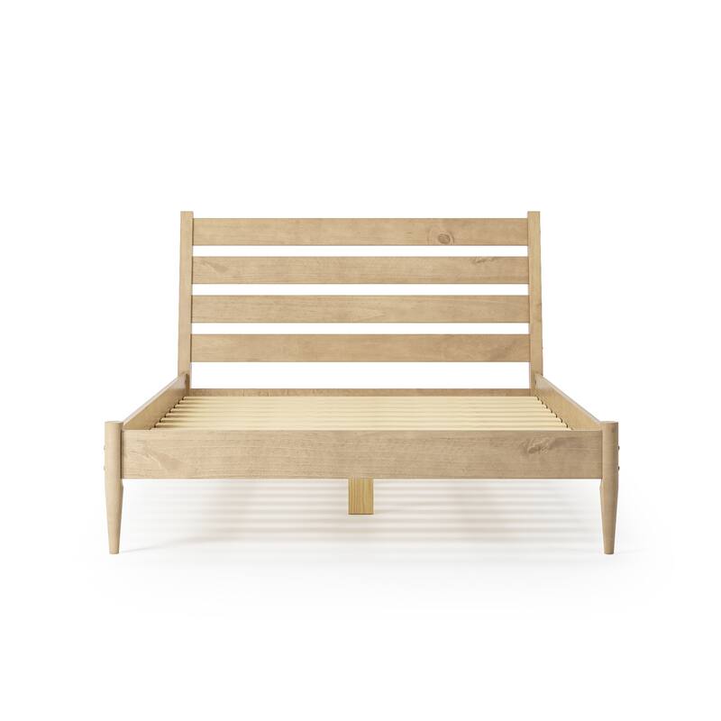 Mid-Century Modern Platform Bed - Queen Size