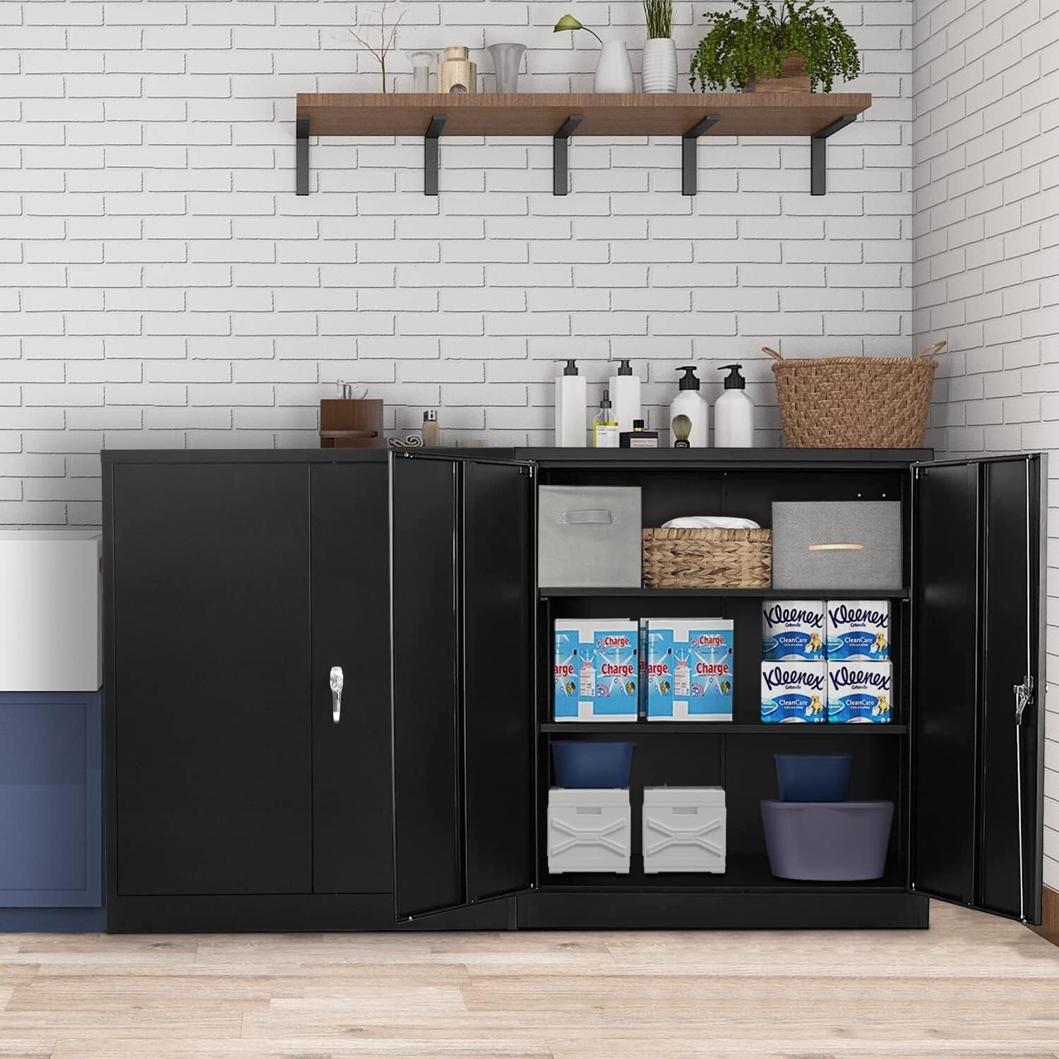 Fairview Storage Cabinet with Doors and Shelves by Bush Furniture