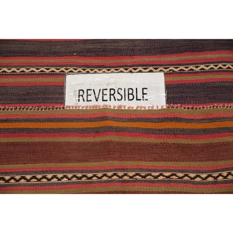 Hand Woven Oriental 100% Wool Carpet Southwestern Geometric Multi-Colored Kilim Area Rug - 6' 3'' X 4' 9''