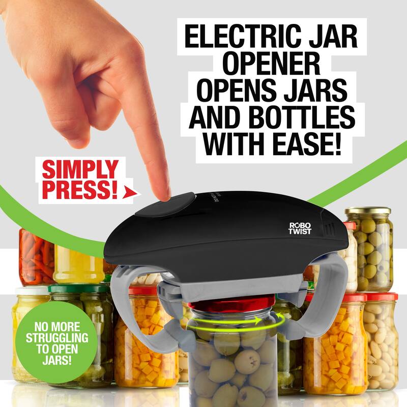 Robo Twist Electric Jar Opener Automatic Hands-Free Kitchen Gadget
