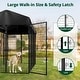 preview thumbnail 6 of 8, GARPROVM Heavy Duty Large Outdoor Dog Kennel Pet Playpen, 8.2 x 4 x 5.4 Ft