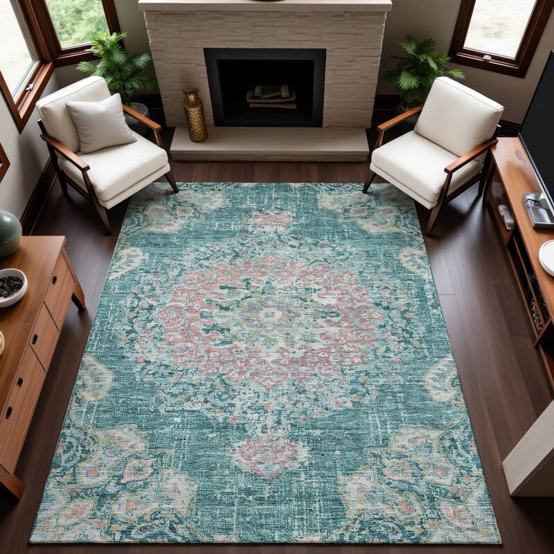 Premium Washable Super Soft Vintage Traditional Mayfield Rug