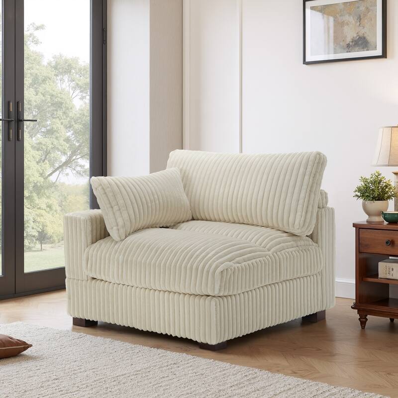 Plush Faux Fur Accent Sofa Chair