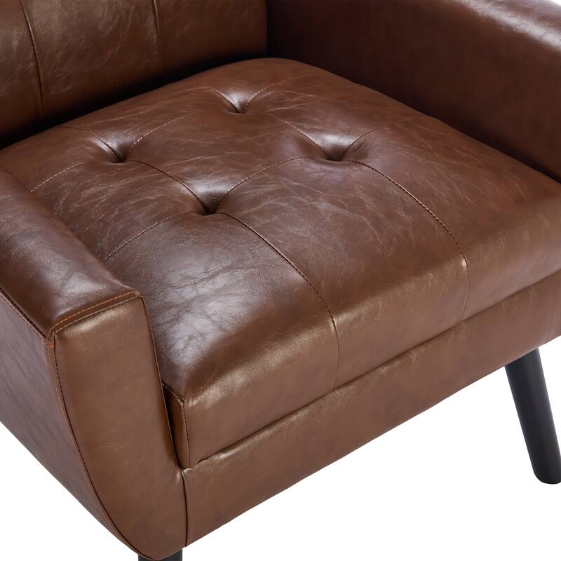 20.4'' Seat Wide Accent Chair with Tufted Back,Upholstered Armchairs for Living Room