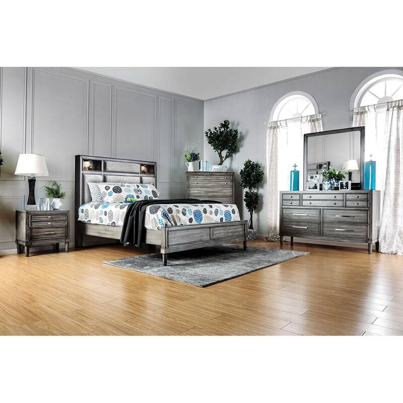 Nightstand Solidwood Hidden Drawer Nickel Round Knob Bedside Table Bedroom