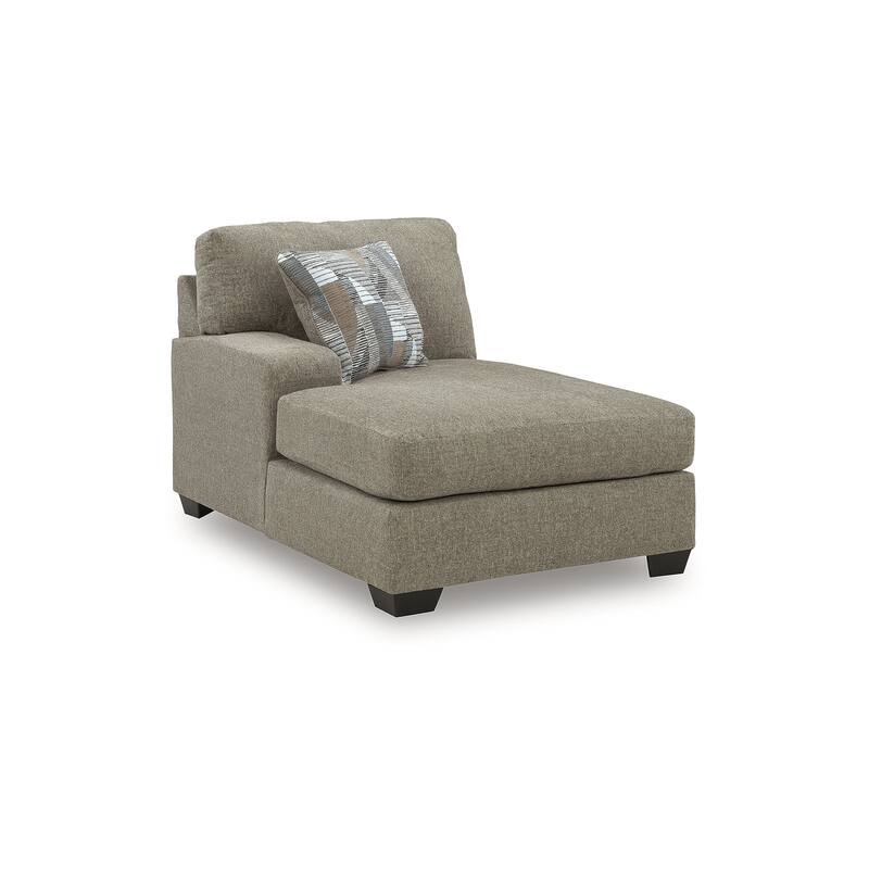 Signature Design by Ashley Newellen Light Brown 3-Piece Sectional with Double Chaise - 142" W x 61" D x 39" H