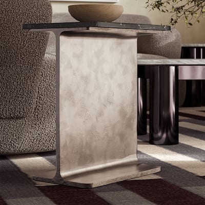 Marbelle - I-Beam Marble Side Table