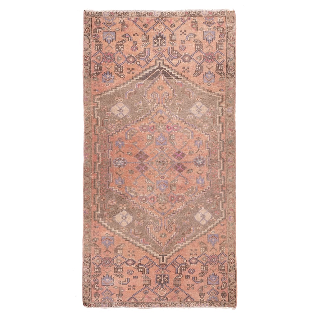 ECARPETGALLERY Hand-knotted Antalya Vintage Copper Wool Rug - 2'11 x 5'9