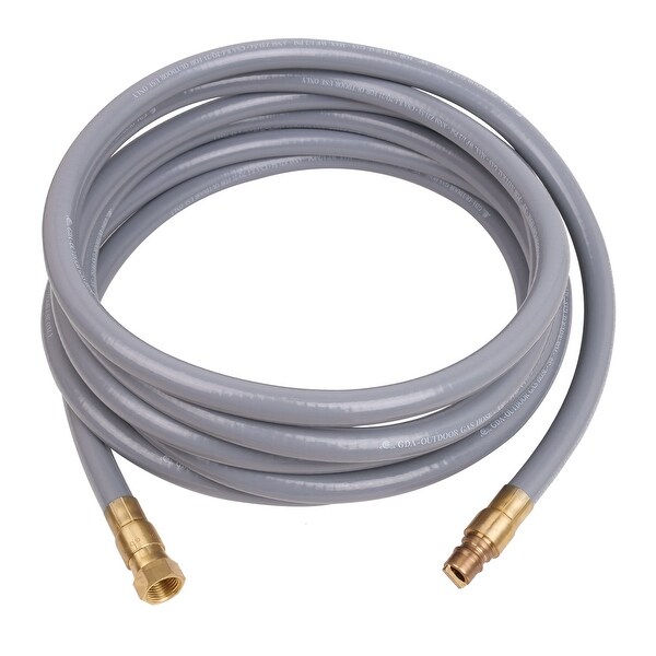 Natural Gas Extension Hose Line LP LPG Grill 10' 10ft Stainless Steel Propane 