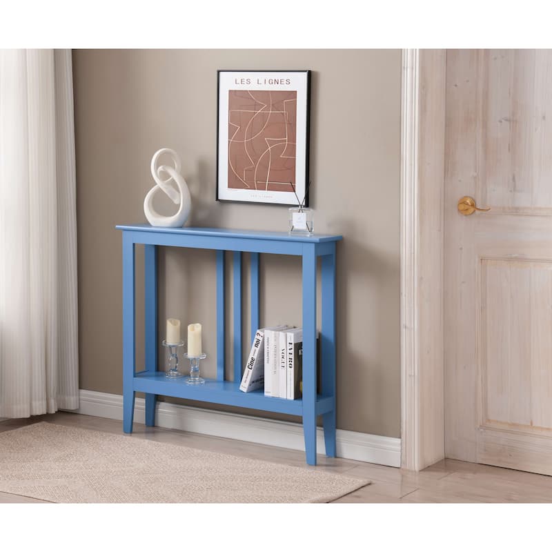 Balfour Collection Wood Modern Console Table with Shelves 36" - Windsurfer