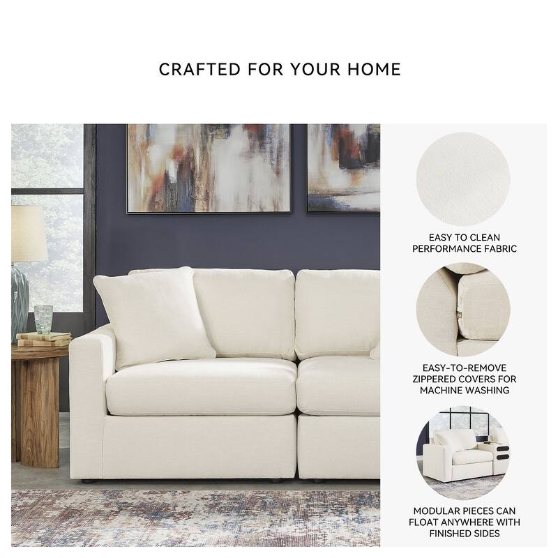 Signature Design by Ashley Modmax 2-Piece Loveseat - 76" W x 37" D x 36" H