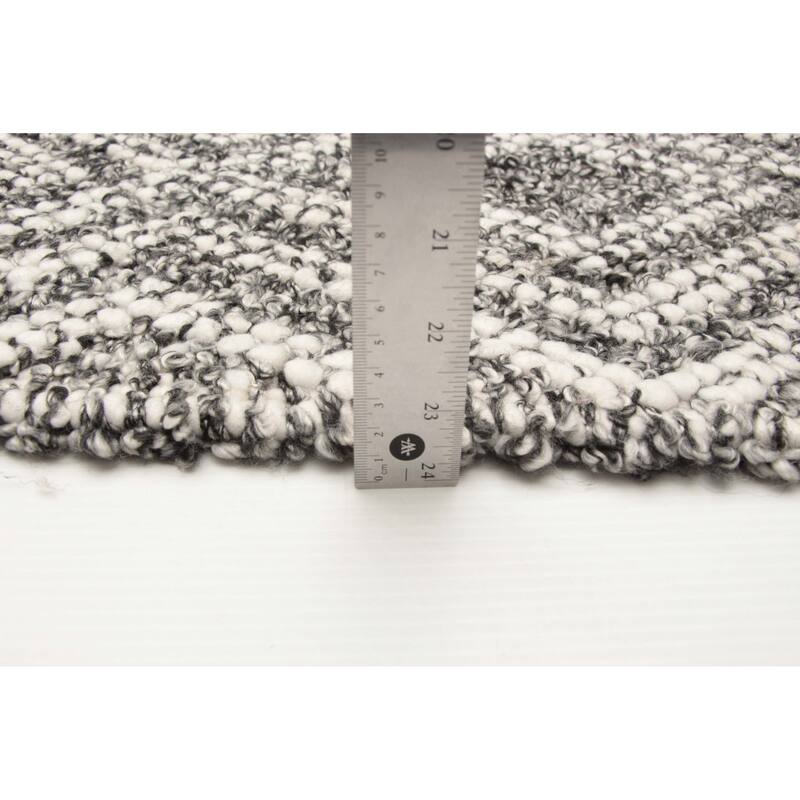 ECARPETGALLERY Braid weave Sienna Black Wool Rug - 5'0 x 7'9