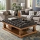 preview thumbnail 5 of 24, Knightsbridge Linen Baluster Coffee Table Ottoman by iNSPIRE Q Artisan Dark Grey