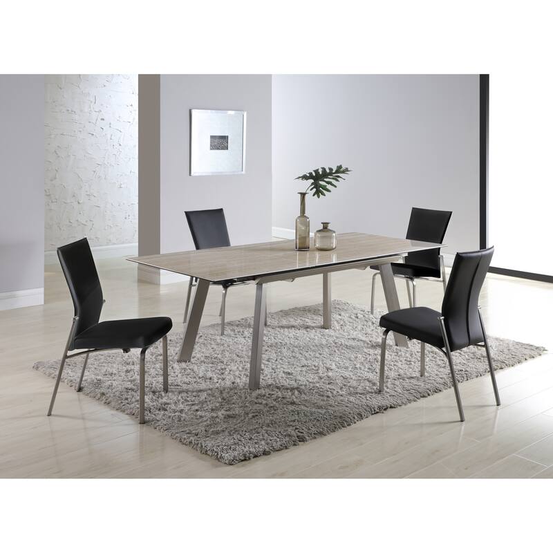 Somette Emery Glass/Ceramic 5-Piece Dining Set