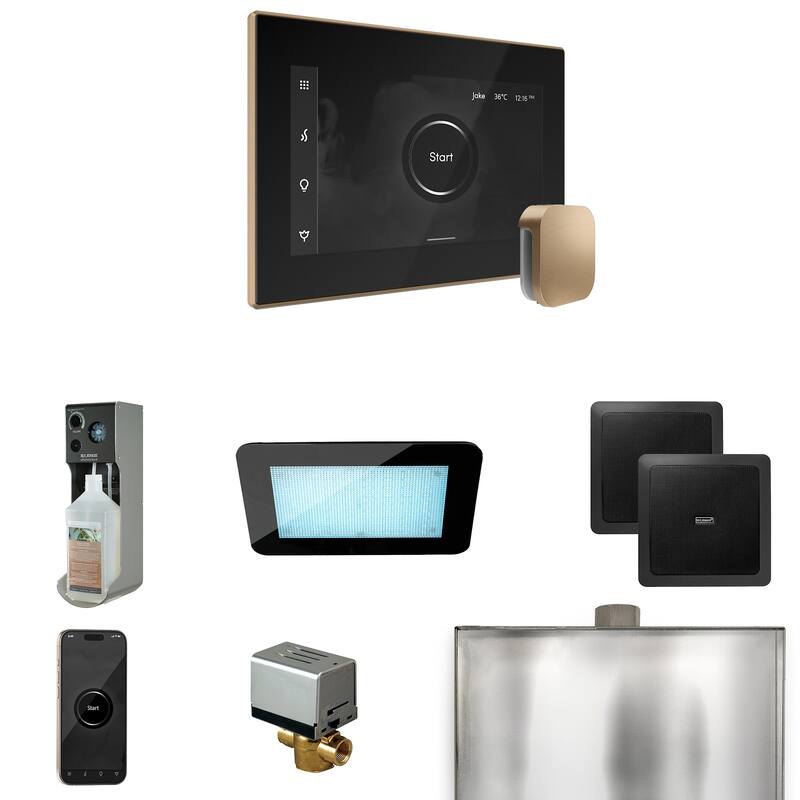 Mr Steam XDRM2 Xdream Package Steam Shower Control Package with - Black / Brushed Bronze