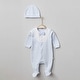 preview thumbnail 3 of 1, Blue Newborn Homecoming Outfit - Baby Boy Hospital Exit Set - 10 Pcs