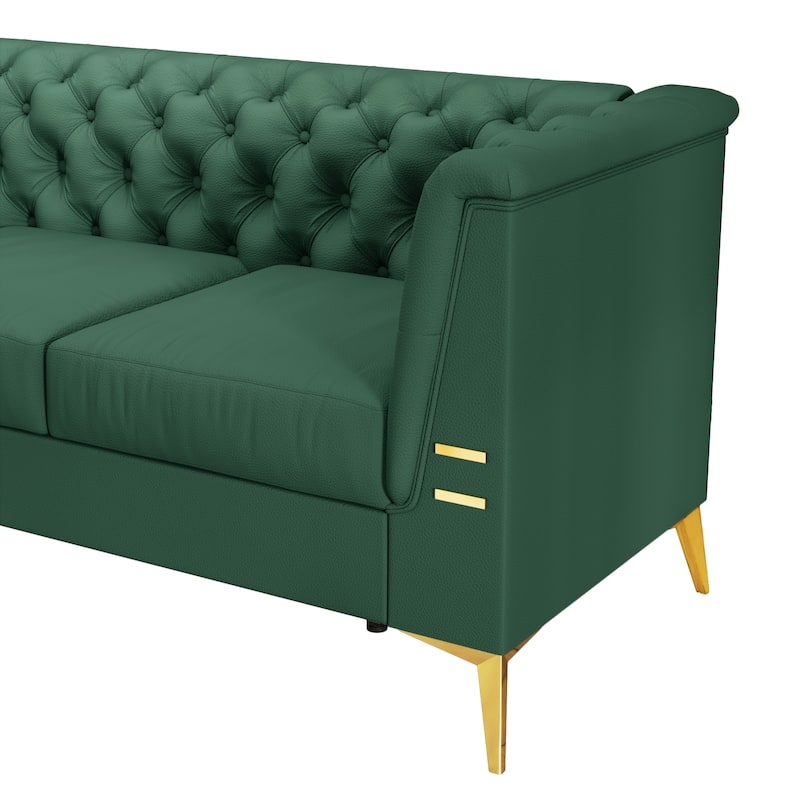 3seat Classic Chesterfield Sofa with Metal Sofa Legs