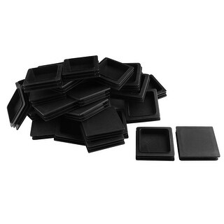 30pcs 100 x 100mm Plastic Square Ribbed Tube Inserts End Cover Caps ...