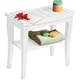 preview thumbnail 16 of 27, Bamboo Shower Bench Spa Stool - Wood 2-Tier Seat, Foot Rest Shaving Stool with Non-Slip Feet + Storage Shelf