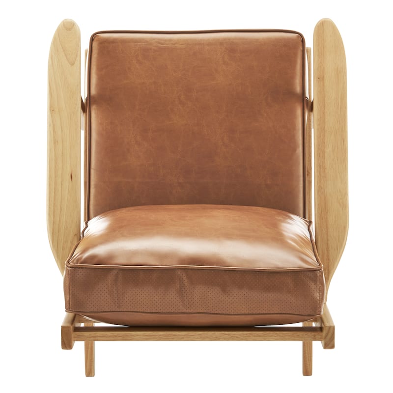 NPD Furniture Albert Solid Wood Frame Accent Chair