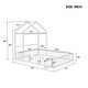 preview thumbnail 31 of 45, Full Size Wooden Floor Bed with Fence and Detachable Headboard for Kids