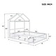 preview thumbnail 2 of 21, Montessori Wooden Floor Bed with Detachable House-Shaped Headboard, Full Size Bed with Dress Up Rack for Kids Playhouse, White