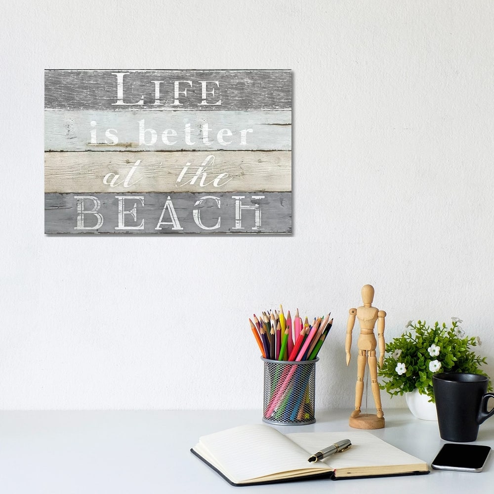 iCanvas "Life Better Beach" by Kelly Donovan Canvas Print