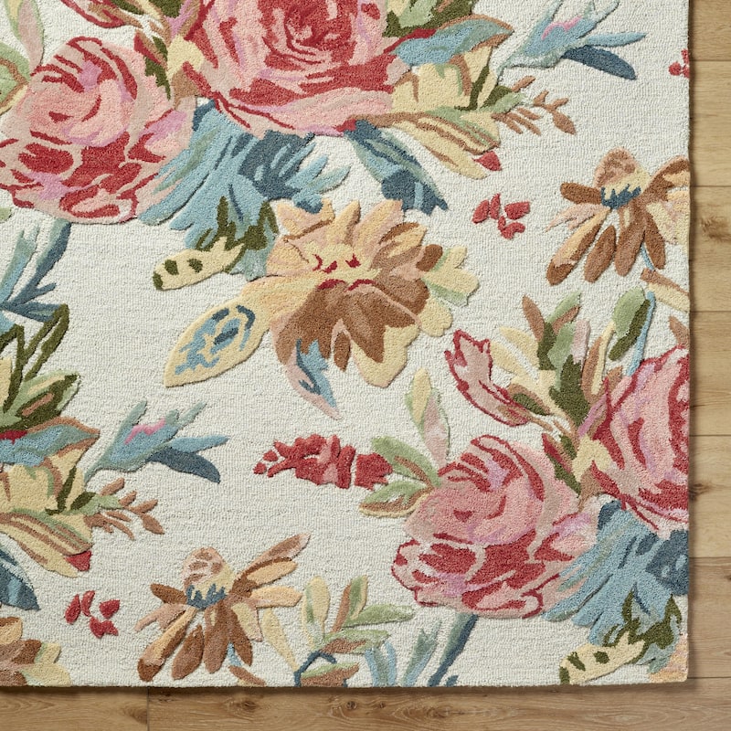 Xiomara Coastal Floral and Botanical Area Rug