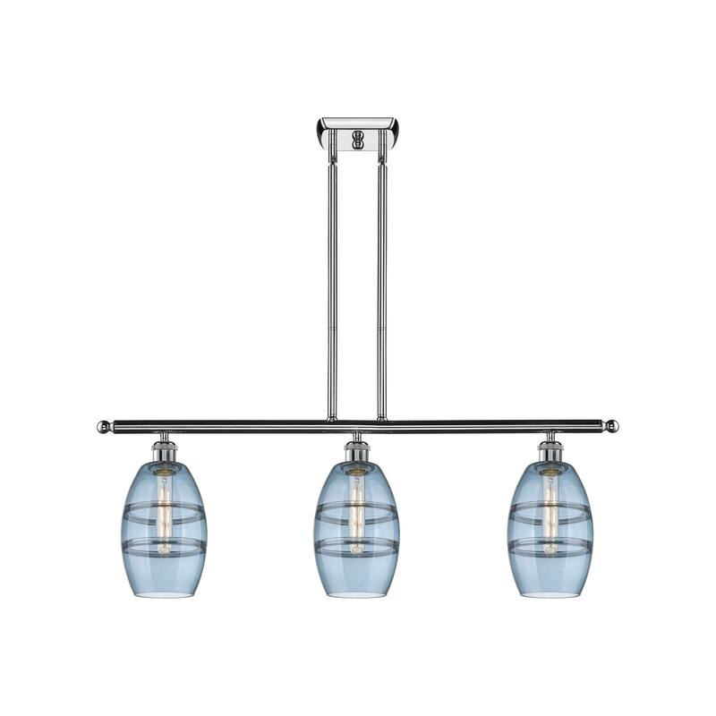 Innovations Lighting 516-3I-9-36 Vaz Linear Vaz 3 Light 36" Wide - Polished Chrome / Blue