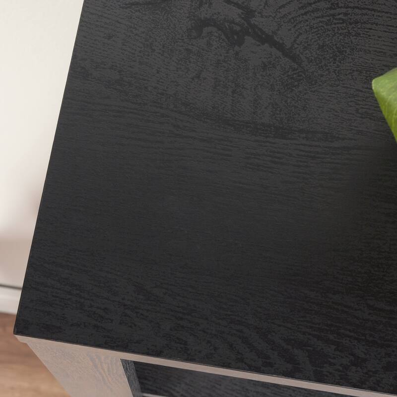 Engineered Wood Coastal Library Hutch, Black - 31.5"W x 11.5"D x 42.21"H