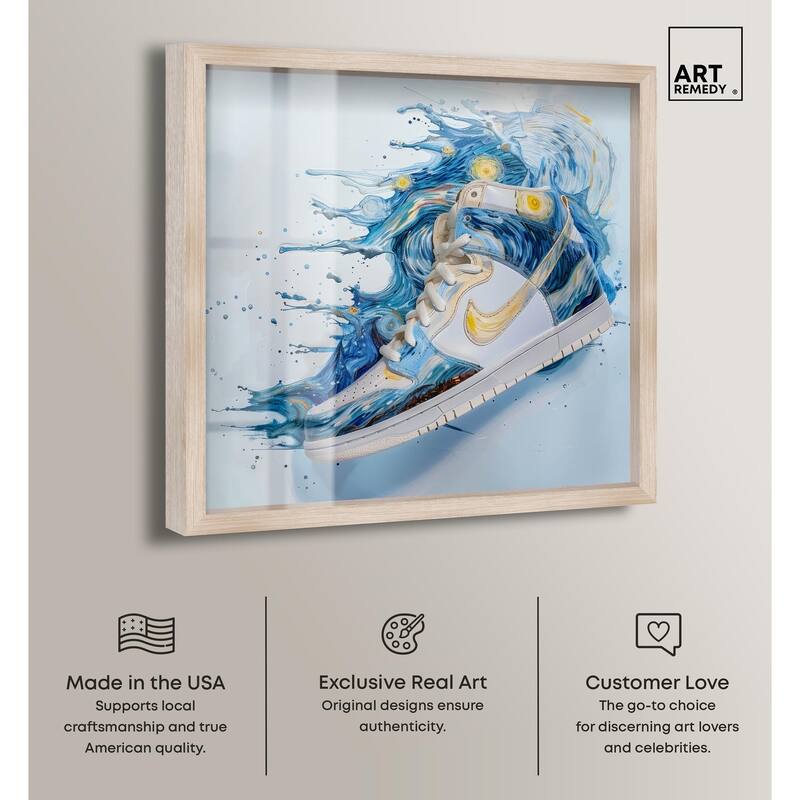 Starry Night Sneaker Splash Shadowbox by Art Remedy