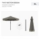 preview thumbnail 24 of 39, Outsunny 9ft Patio Umbrella with Push Button Tilt and Crank, Ruffled Outdoor Market Table Umbrella with Tassles and 8 Ribs