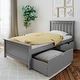 preview thumbnail 19 of 59, Max and Lily Twin Bed with Under Bed Storage Drawers Grey