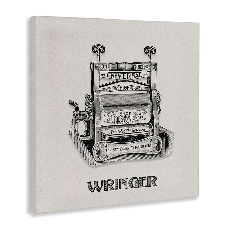 Stupell Antique Clothes Wringer Canvas Wall Art Design By Val Rhodes