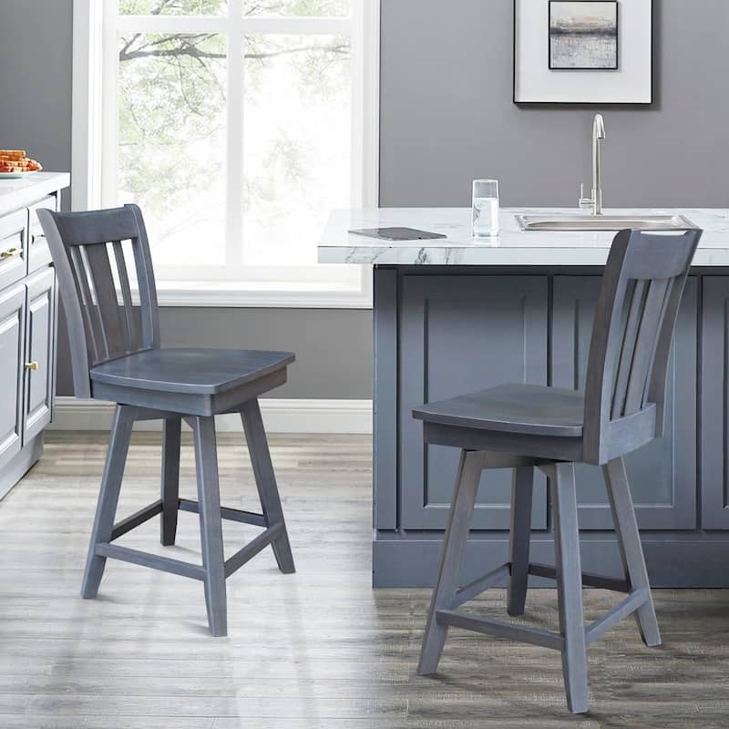 San Remo Counter Height Stool with 24 in. H Swivel Seat