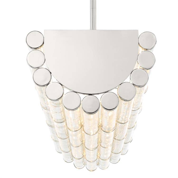 Libby Langdon for Crystorama Elliot 6 Light Polished Nickel Linear Chandelier - 48'' W x 6.79'' H x 11'' D