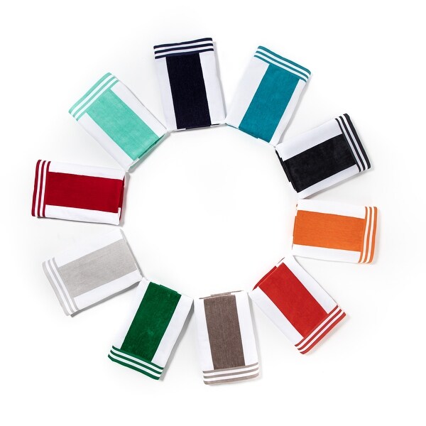 Miranda Haus Winslow Oversized Cabana Stripe Beach Towel - 34" x 64" each. Opens flyout.